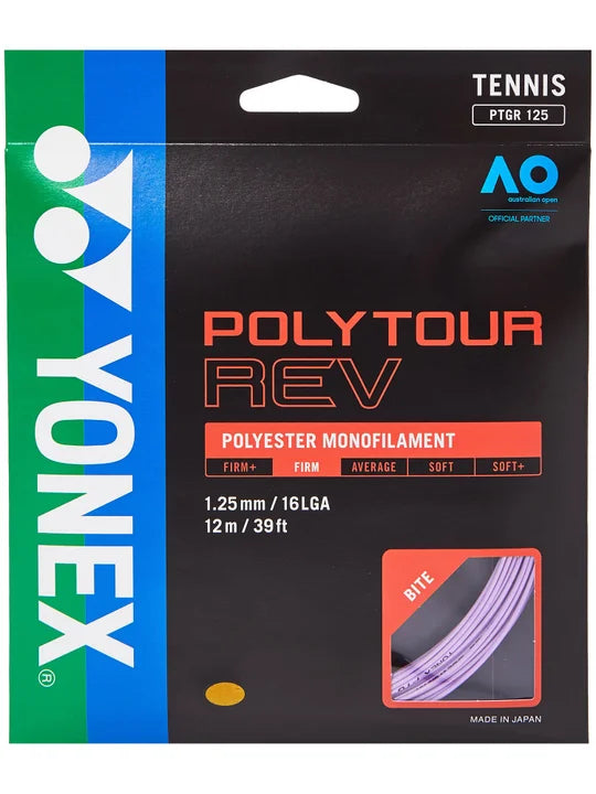Yonex POLY TOUR REV 125 Tennis string 12M Set