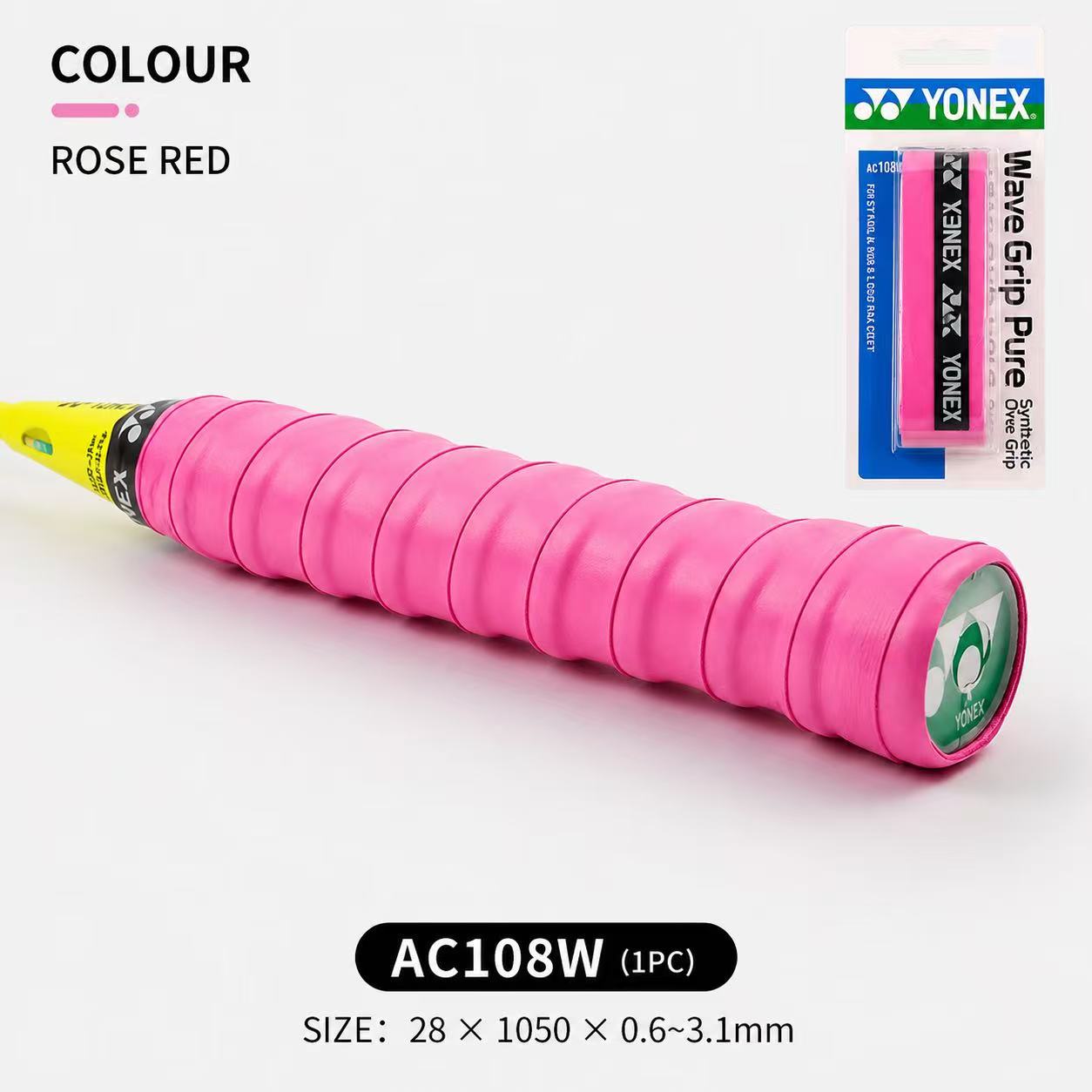 YONEX AC108WEX Wave Grap Pure Over Grip Rose Pink