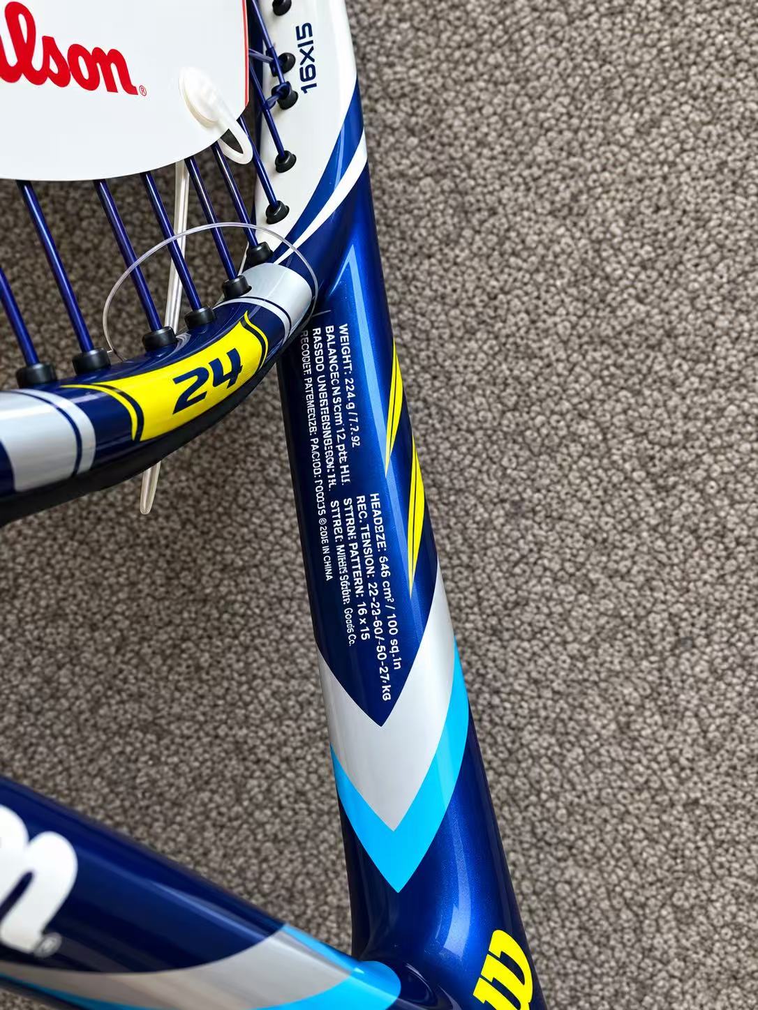 Wilson Juice 24S Junior Tennis Racquet Strung
