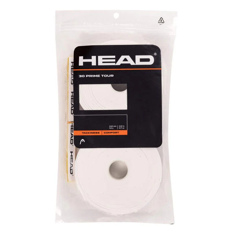 Head Prime Tour Overgrip White 30 Pack