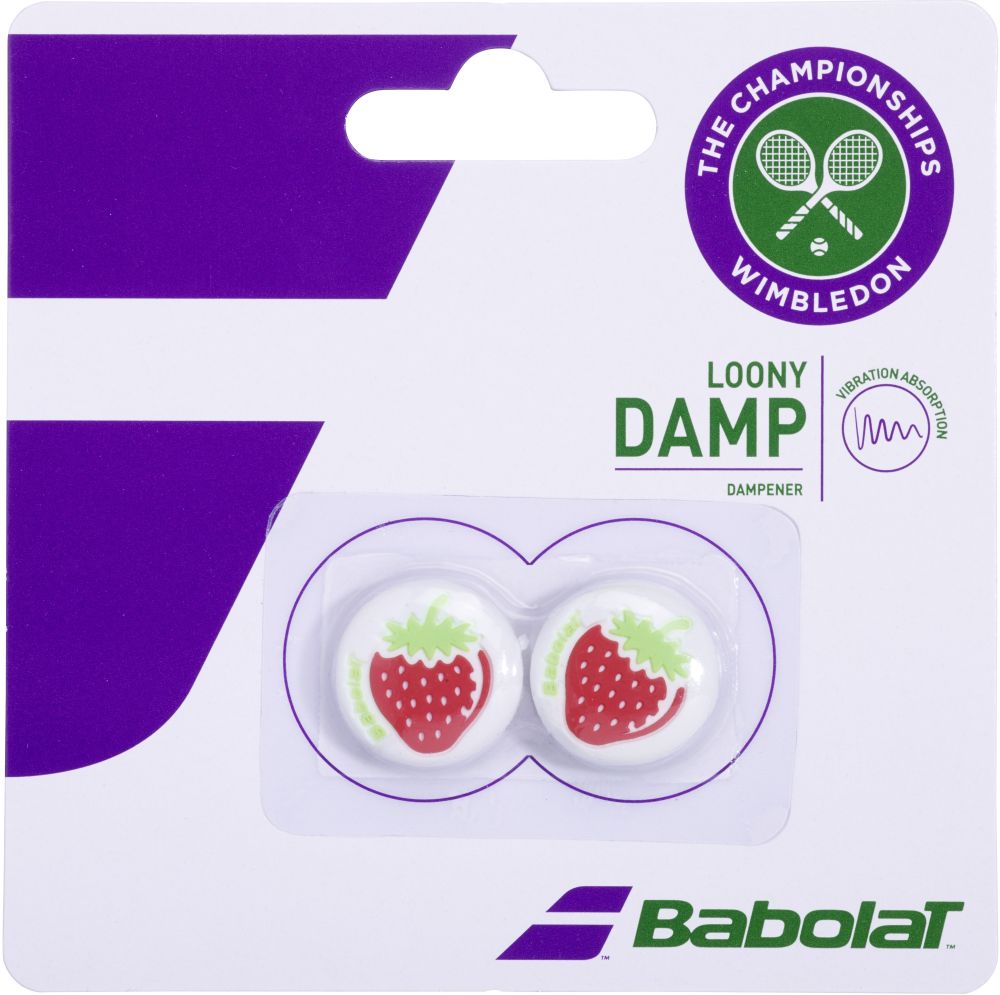 Babolat Wimbledon Loony Damp Strawberry Vibration Dampener x2