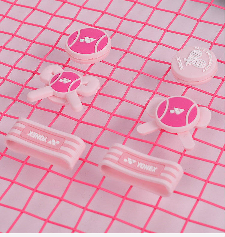 Yonex Play For beauty Vibration Dampeners Pink (2 Damp 1 Band)
