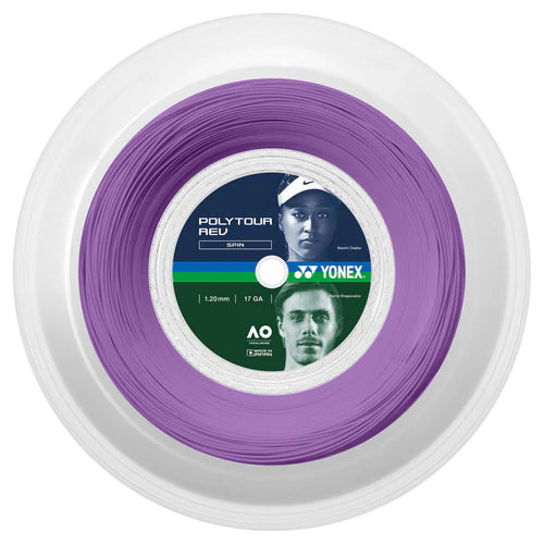 Yonex Poly Tour REV 120 Tennis String 200M Reel Purple
