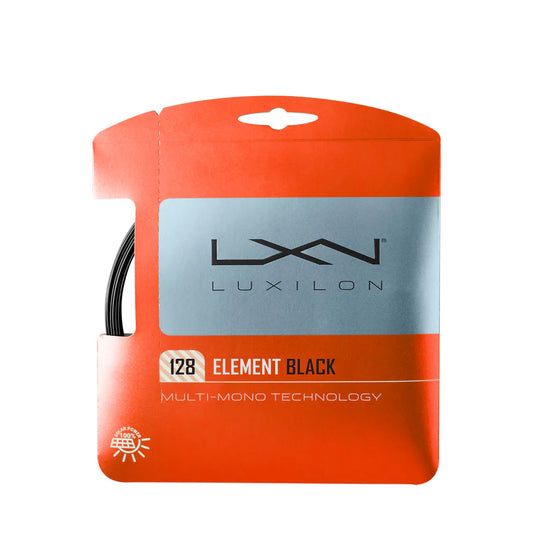 LUXILON ELEMENT BLACK 128 TENNIS STRING 12M SET