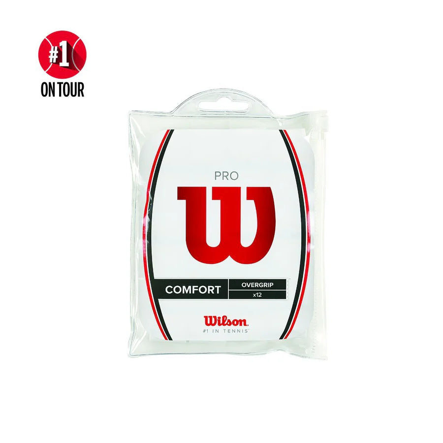Wilson Tennis Pro Overgrip - 12 pack white