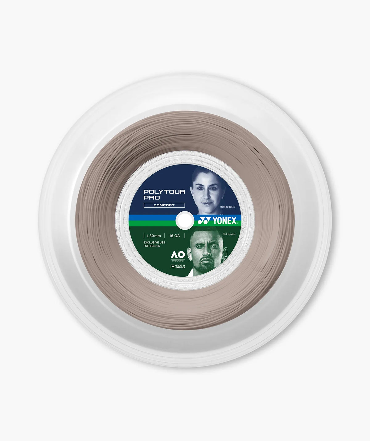 Yonex Tennis String Poly Tour Pro 1.30/16 200M Reel Warm Gray