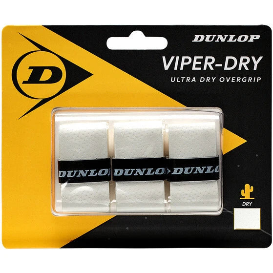 Dunlop Viper Dry Ultra dry Overgrip 3 Pack White