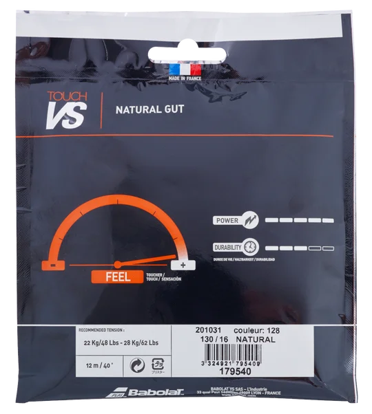 Babolat Touch VS Natural Gut 16/1.30 Tennis String 12M Set Natural Colour