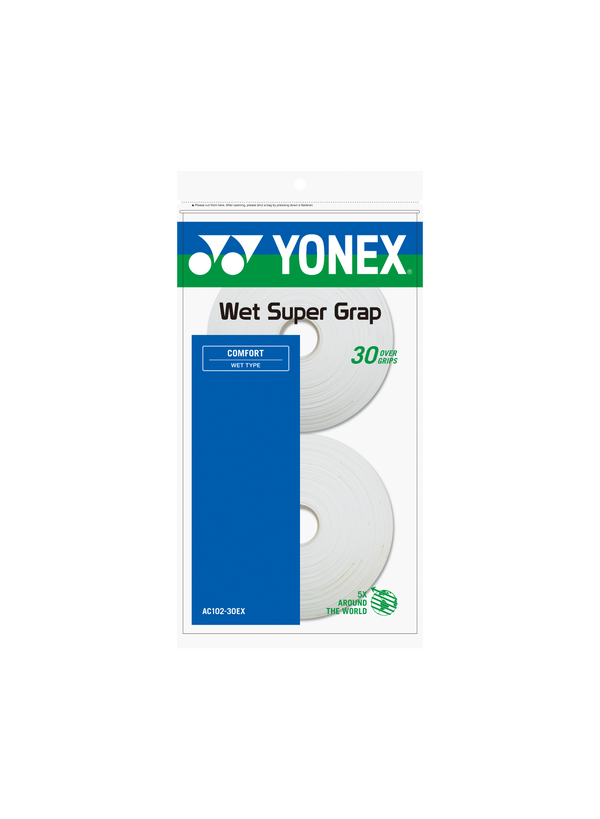 Yonex Super Grap Overgrip AC 102EX -30 White 30 Grips