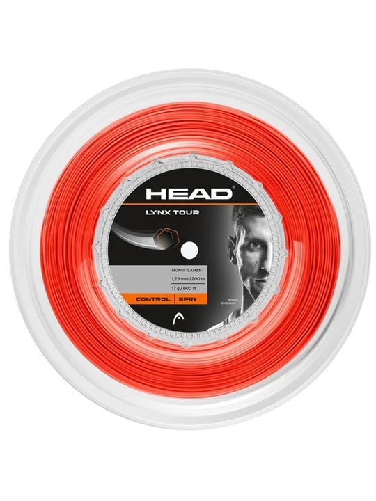 Head Lynx Tour 17/1.25 Tennis String 200M Reel Orange