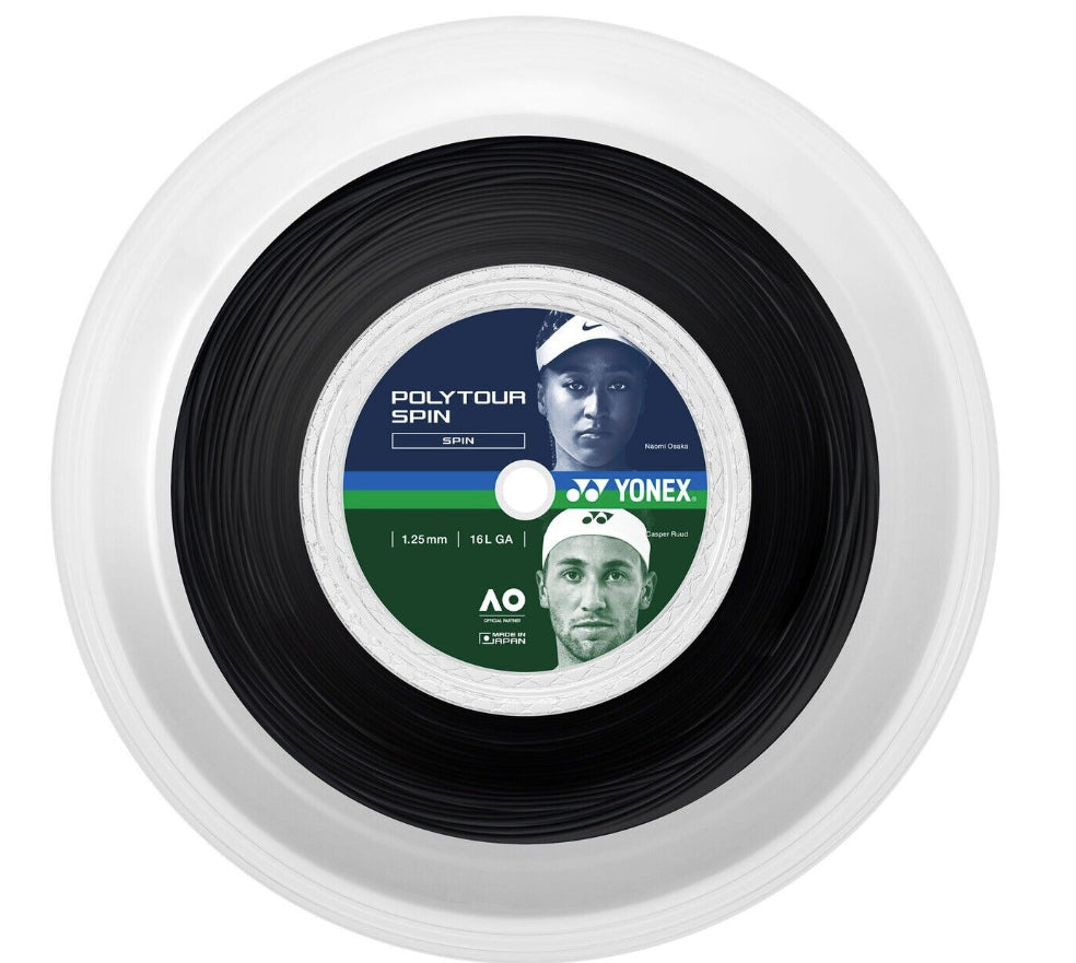 Yonex Tennis String POLY Spin 125 200M Reel Black Made in Japan