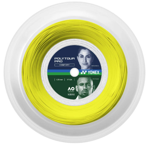Yonex POLY TOUR PRO 125 200M Reel Tennis string Yellow