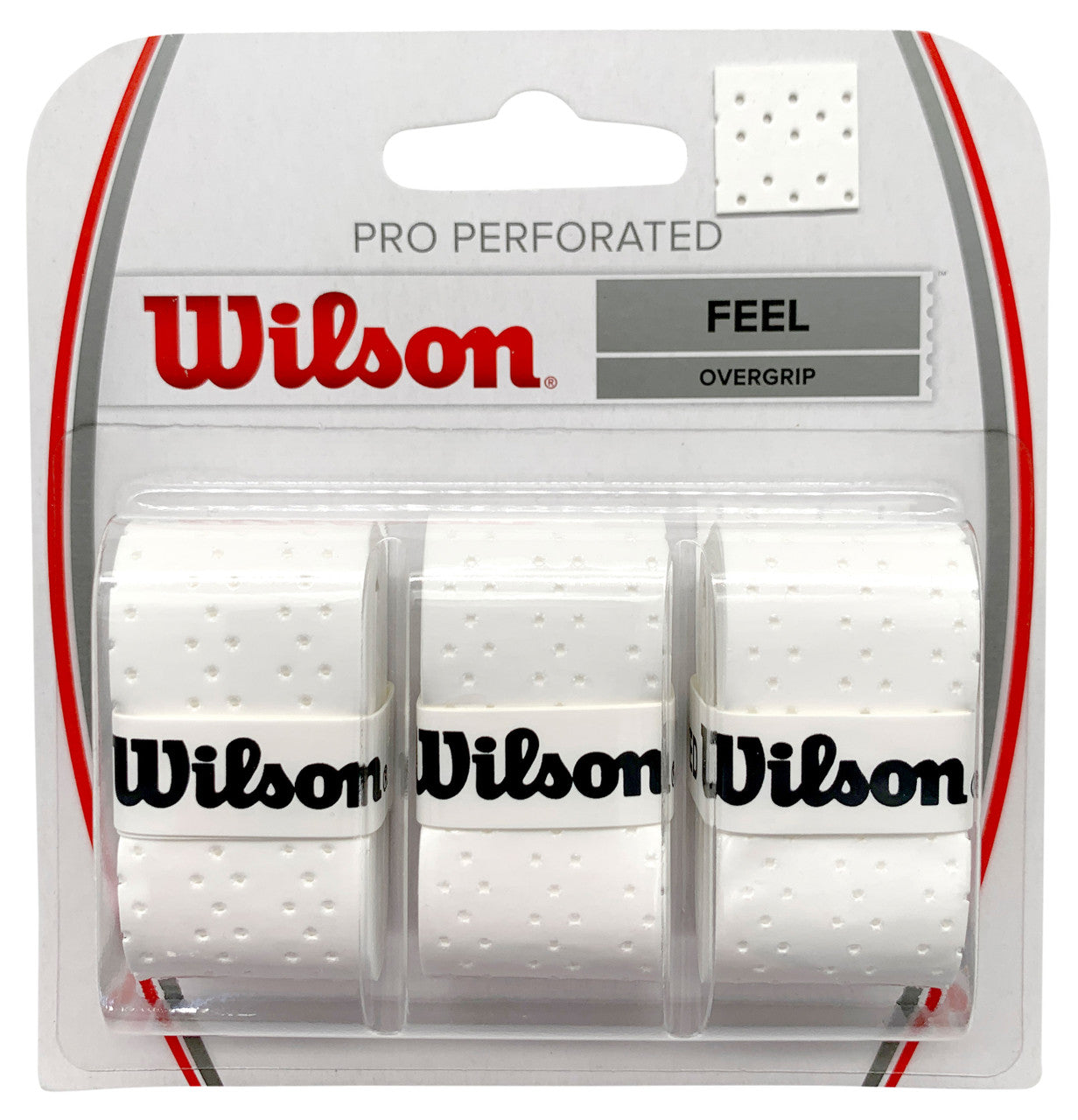 Wilson Pro Perforated Overgrip 3 Pack White