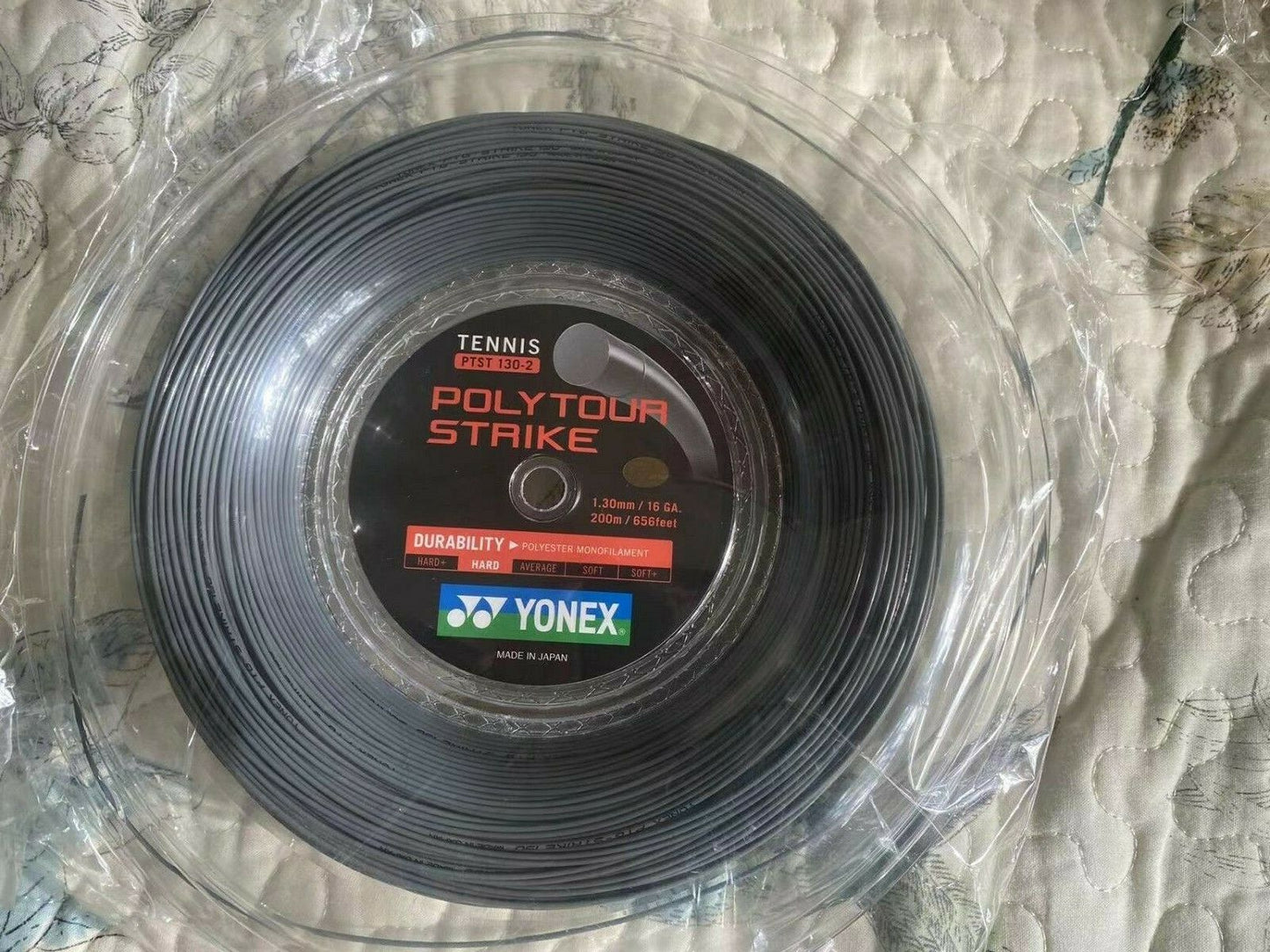 Yonex Tennis String POLY TOUR STRIKE 130 200M REEL GRAY PTST 130-2 JAPAN