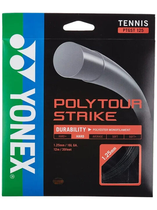 Yonex POLY TOUR STRIKE 125/16L Tennis string 12M Set Black  Made in Japan
