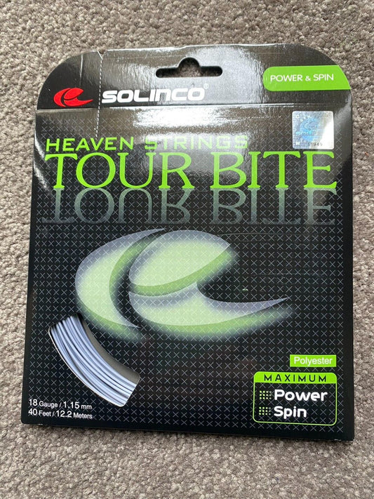 Solinco Tour Bite 1.15mm/18 12.2M Set Tennis String  Silver