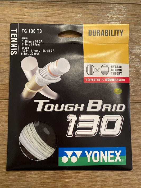 Yonex Tough Brid 130 Hybrid Tennis String  7.3M+6.1M  Made in Japan White