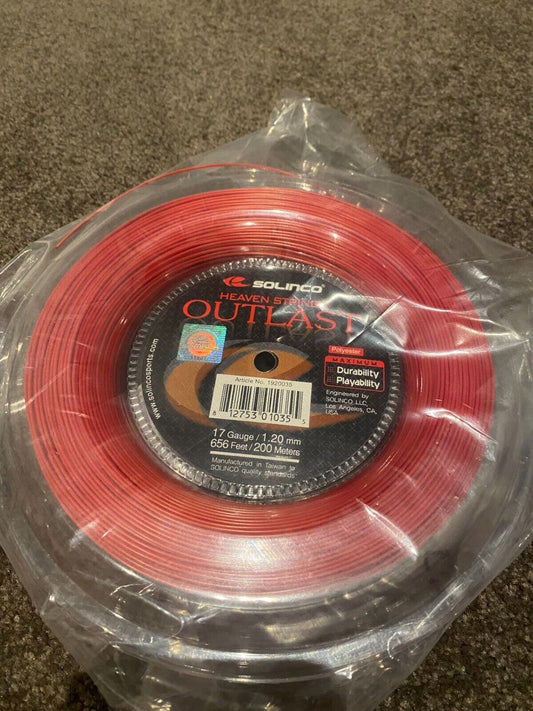 Solinco Outlast  1.20mm/17 200M Reel Tennis String Red 192035