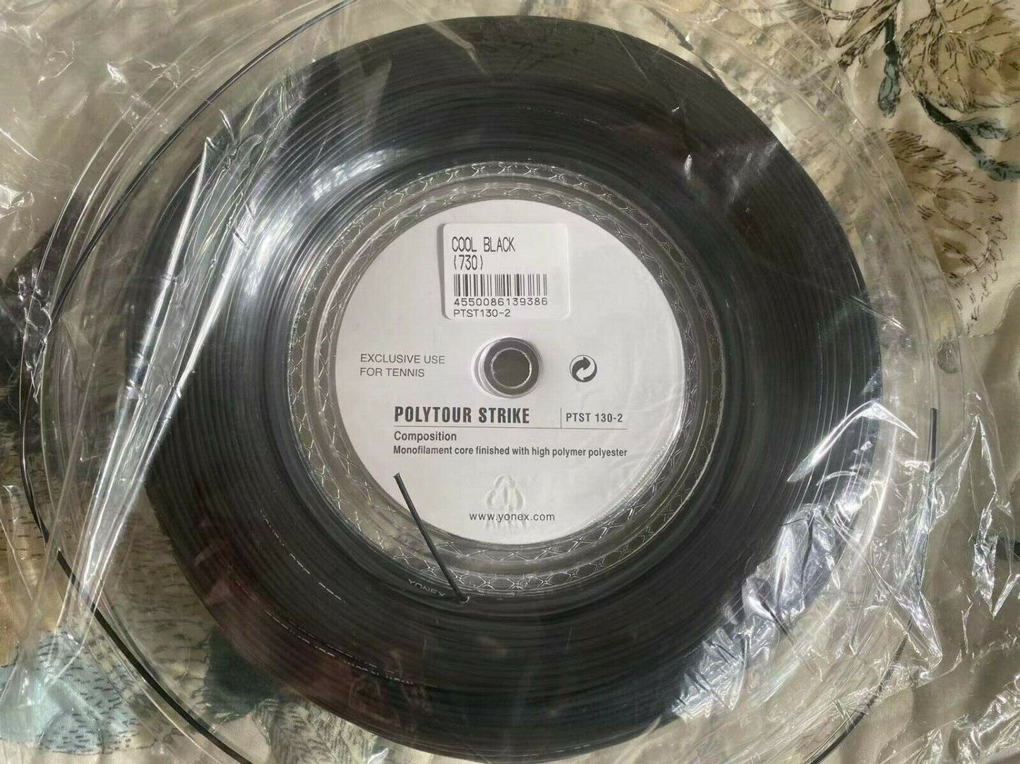 Yonex Tennis String POLY TOUR STRIKE 130 200M Reel Black PTST 130-2 JAPAN