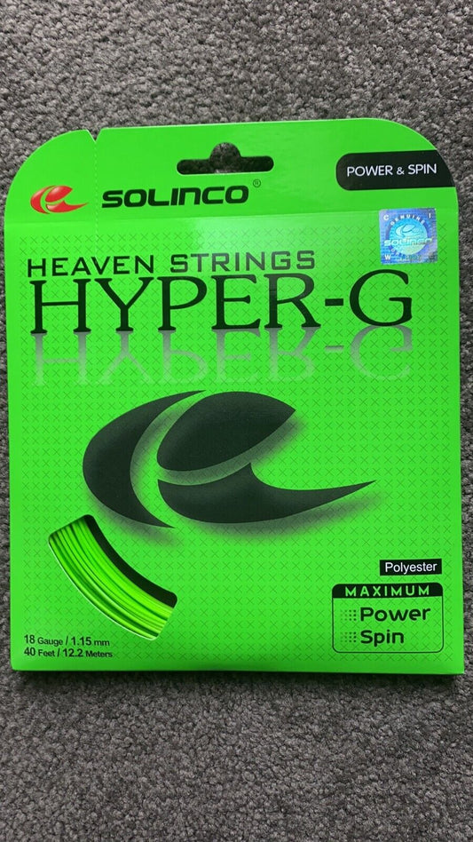 Solinco Hyper G  1.15mm/18  12.2M Set Tennis String Power/Spin