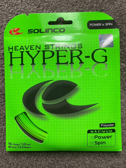 Solinco Hyper G 1.25mm/16L  12.2M Set Tennis String Power/Spin