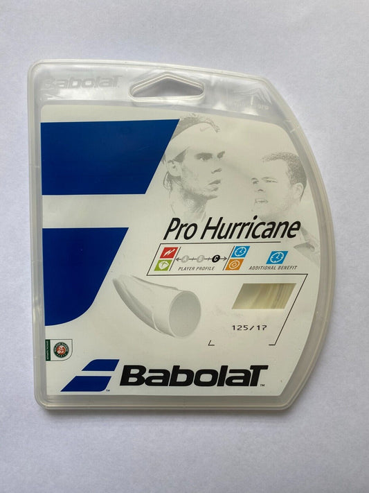 Babolat Pro Hurricane  17/1.25 12M Tennis String 12M Set White