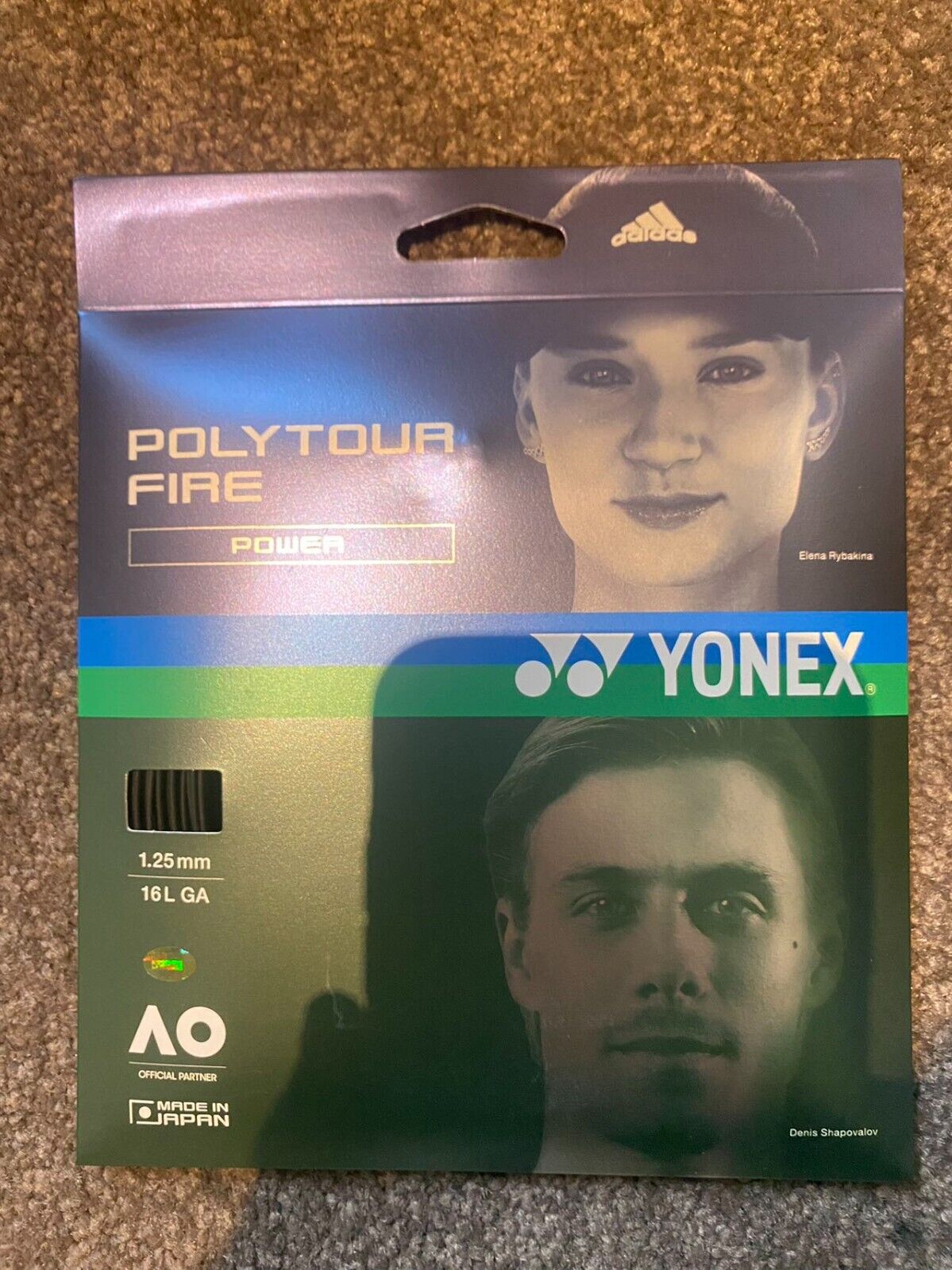 Yonex POLY TOUR Fire 125 Tennis string 12M Set Black Made in Japan