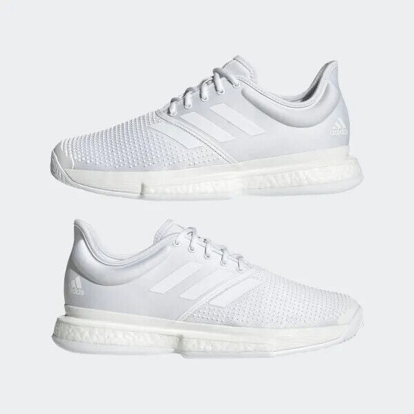 Adidas SOLE COURT M Prime Blue Men's Tennis Shoes EF2071 US 12 /UK 11.5 White