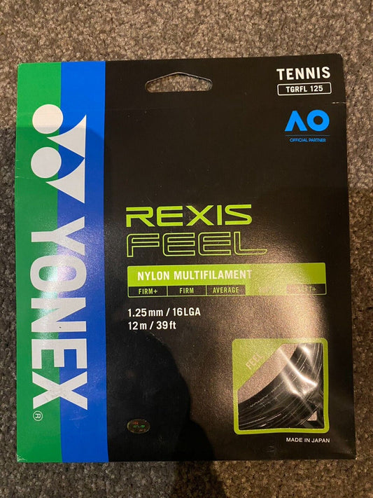 Yonex REXIS FEEL 125 Tennis string 12M Set Black Made in Japan
