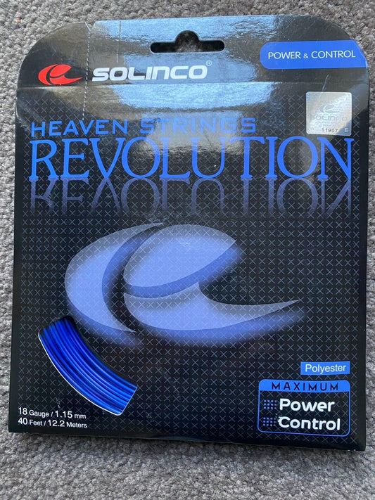 Solinco Revolution  1.15mm/18  12.2M Set Tennis String Blue