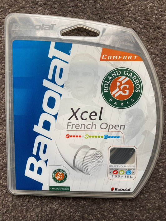 Babolat Xcel French Open 1.35/15L 12M Set Tennis String Black