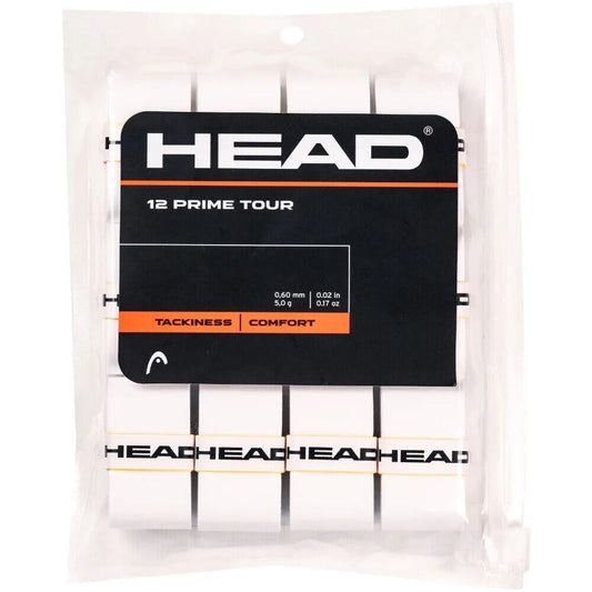 Head 12 PRIME Tour overgrips Comfort  0.6mm  white 285631  12 pack