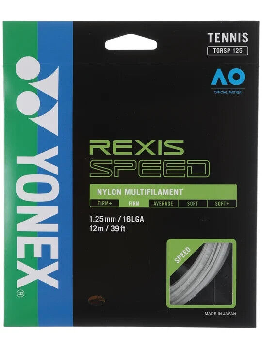 Yonex REXIS SPEED 125/16L Tennis string 12M Set White(011) Made in Japan