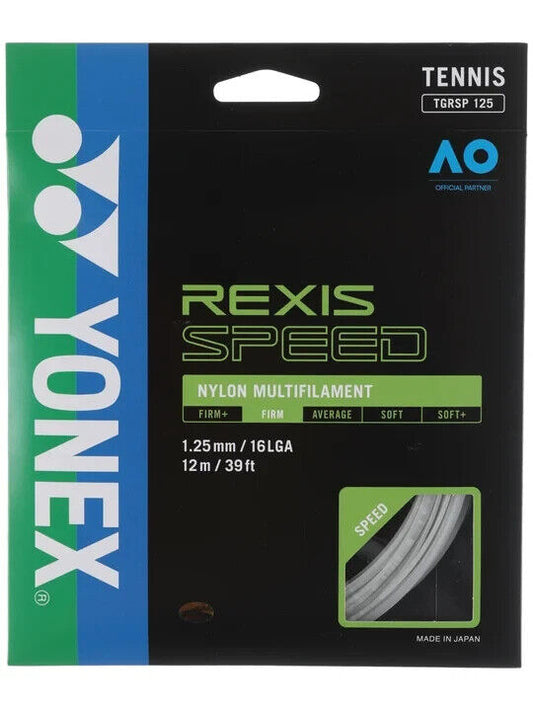 Yonex REXIS SPEED 125/16L Tennis string 12M Set  White(011)  Made in Japan