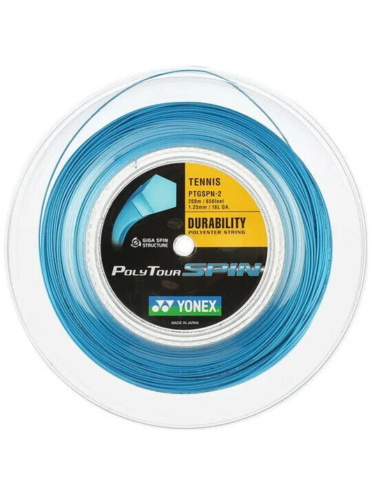 New Yonex Tennis String POLY Spin 120 200M Reel Blue  Made in Japan