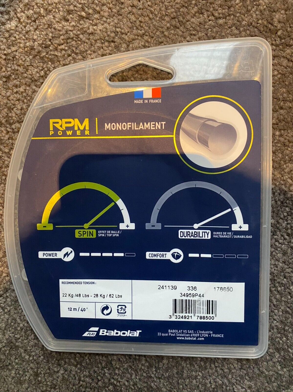 Babolat RPM power 17/1.25 12M String Set
