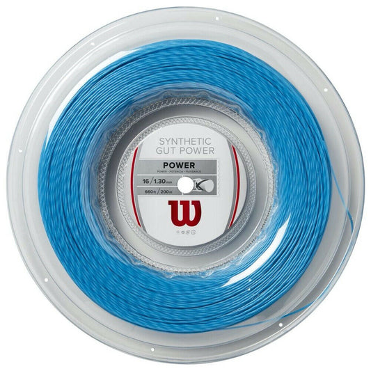 Wilson Synthetic Gut Power 1.30/16G String 200m Reel Blue