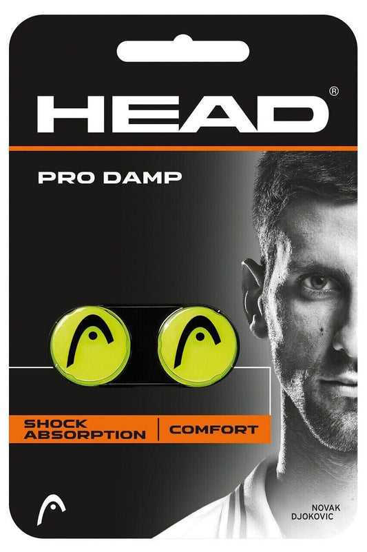 Head Pro DAMP 285515 Yellow/Black LOGO Vibration Dampener 2 piece pack