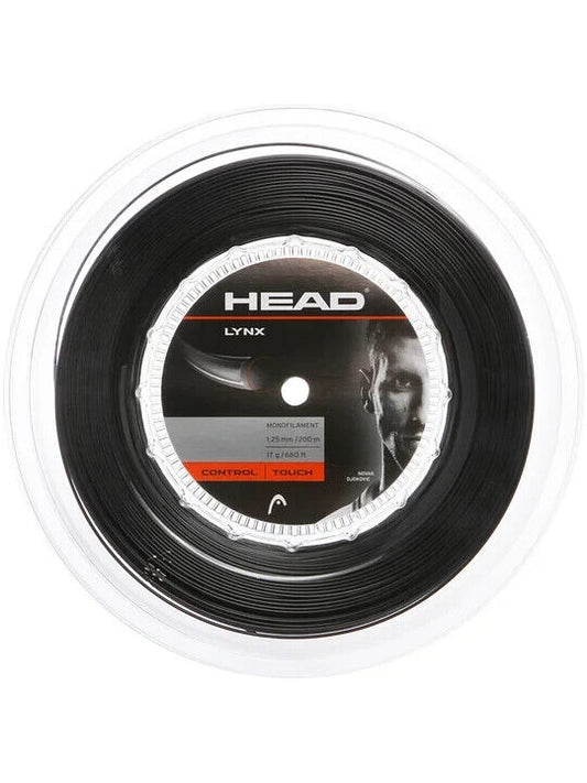 Head Lynx  1.25mm 12m Set Tennis String Cut of REEL 281794-17G  black