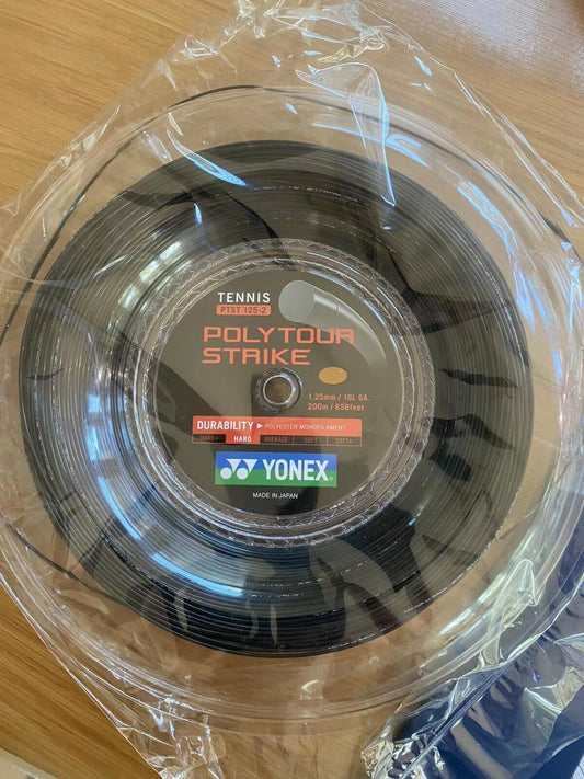 Yonex Tennis String POLY TOUR STRIKE 125 200M Reel PTST125 JAPAN COOL BLACK