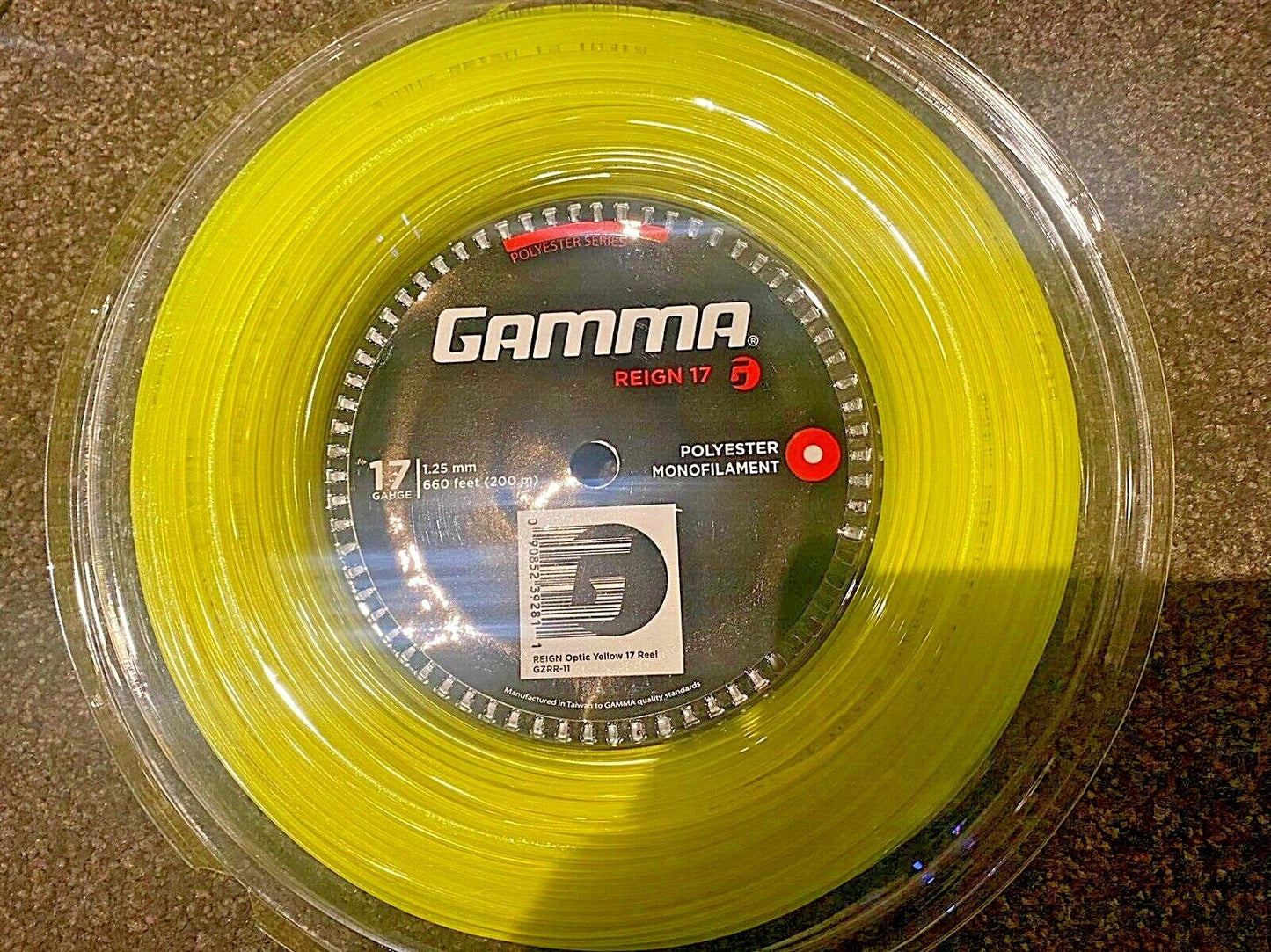 Gamma REIGN 17 Tennis String 1.25/17G 200m Reel