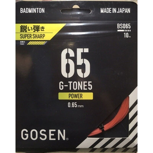 Gosen G-Tone5 65 Badminton String SET（10M) super sharp Salmon Pink  Japan