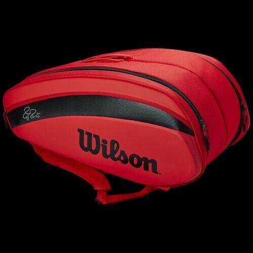 Wilson Federer DNA 12 Pack Tennis BAG WR8006001001 Red/Black