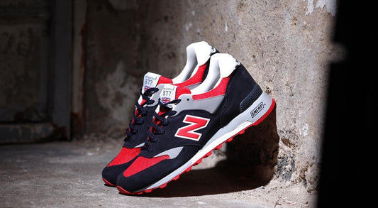 NEW BALANCE Mens Classics shoes 577 SMR MADE IN UK  NAVY/RED US 8
