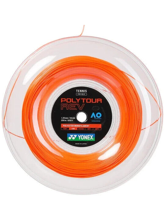 Yonex Tennis String POLY TOUR REV 125 200M Reel Orange PTR 125 Made in Japan