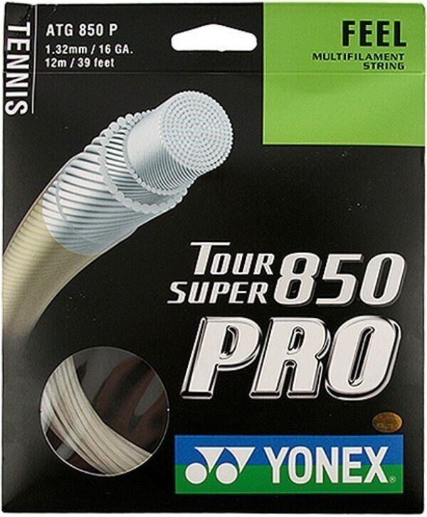 Yonex TOUR Super 850 Pro Tennis string 1.32MM 12M Set Made in Japan White