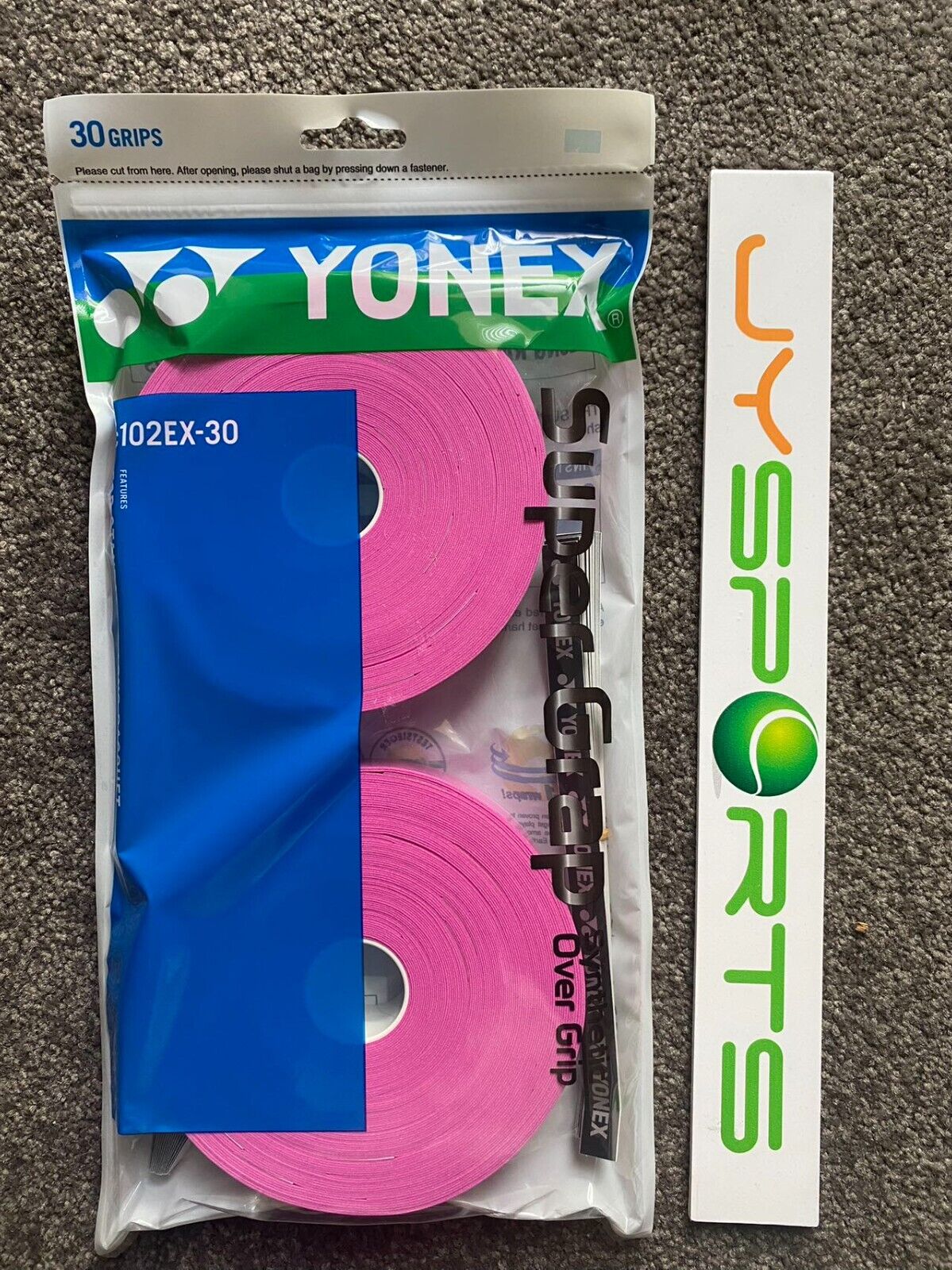Yonex Super Grap Overgrip AC 102EX -30 Pink 30 Grips