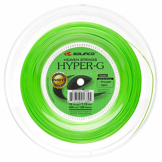 Solinco HYPER-G Soft 1.15mm/18 Tennis String 200M Green