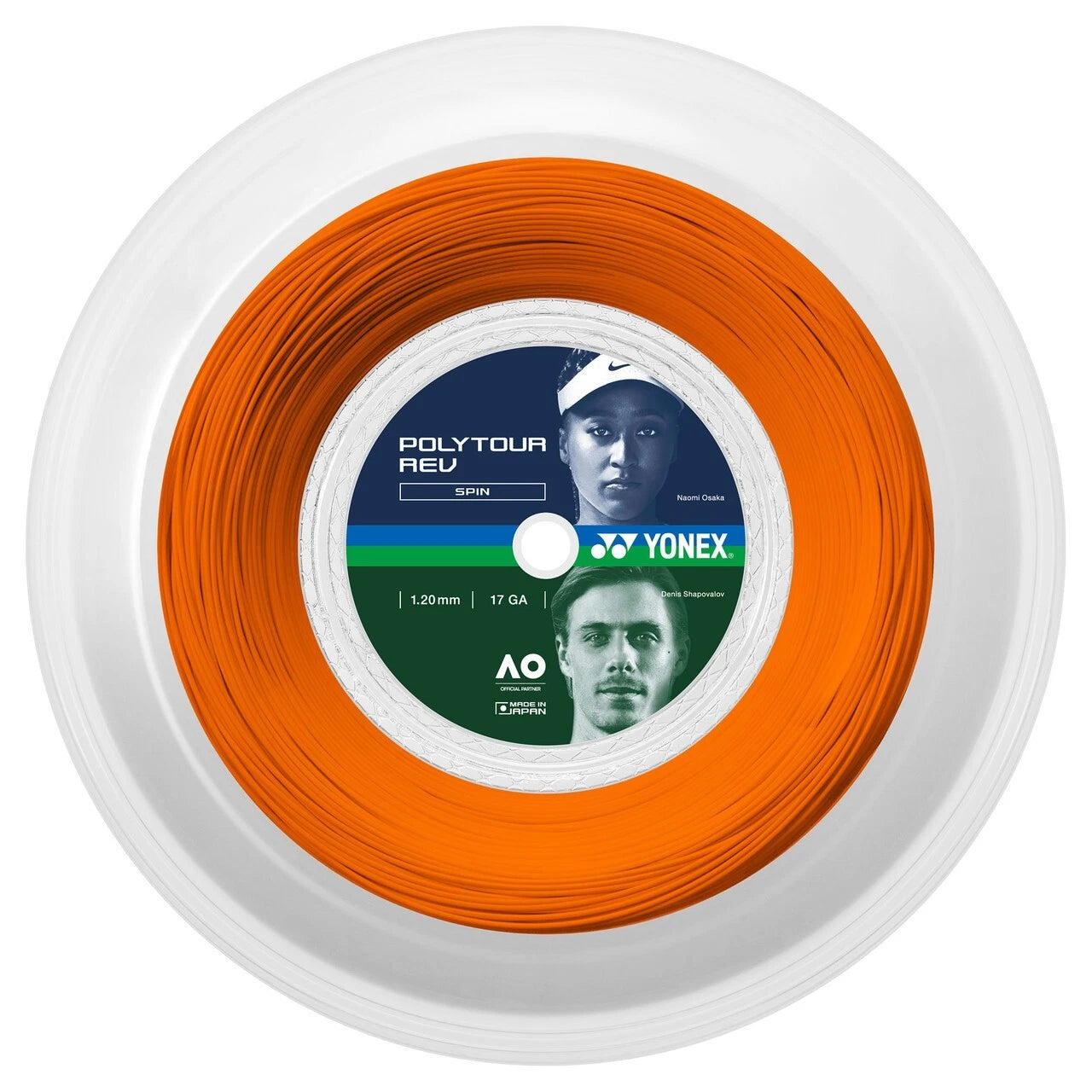 Yonex Tennis String POLY TOUR REV  200M Reel Orange