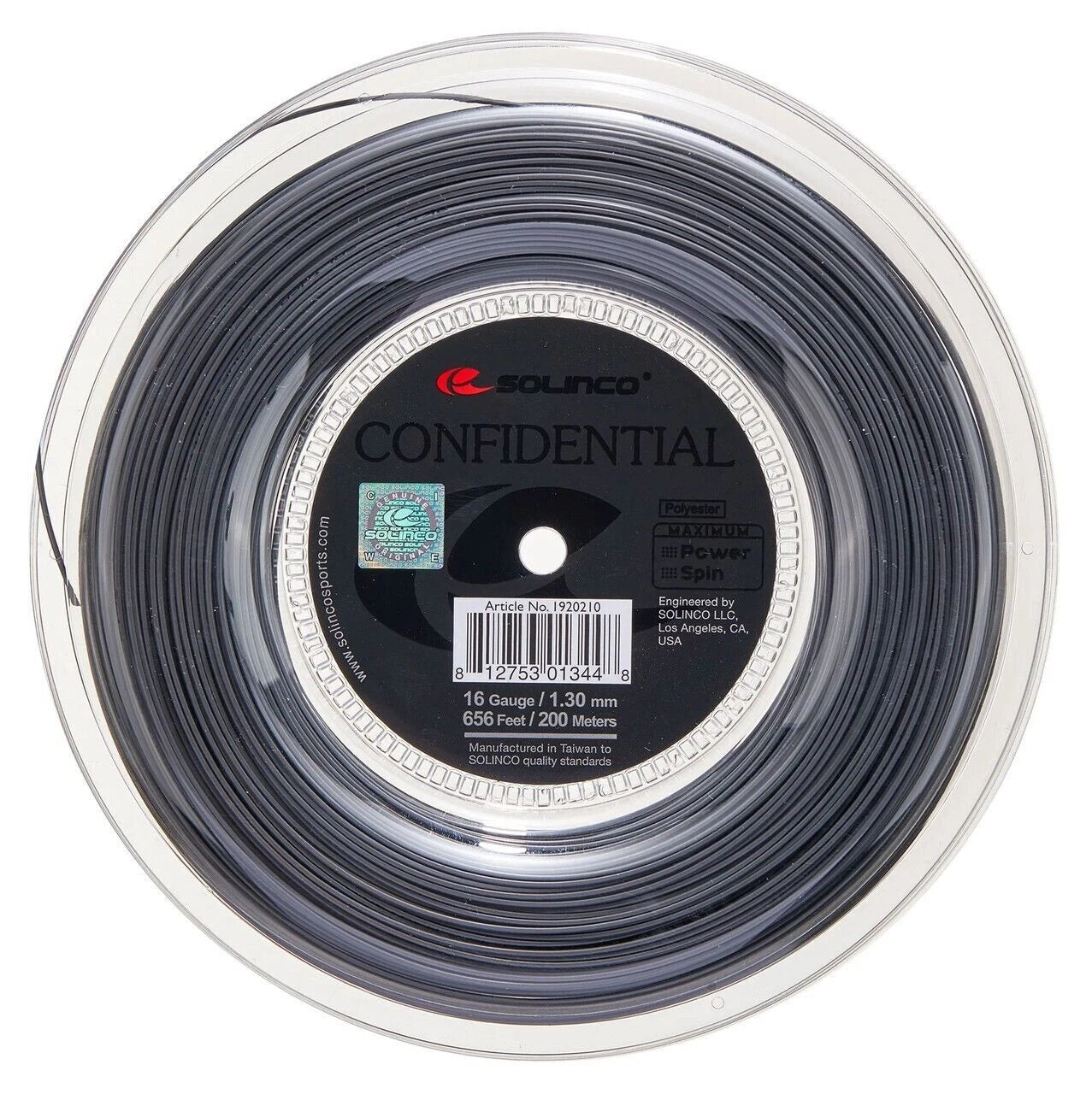 Solinco Confidential 1.30mm/16 200M Reel Tennis String